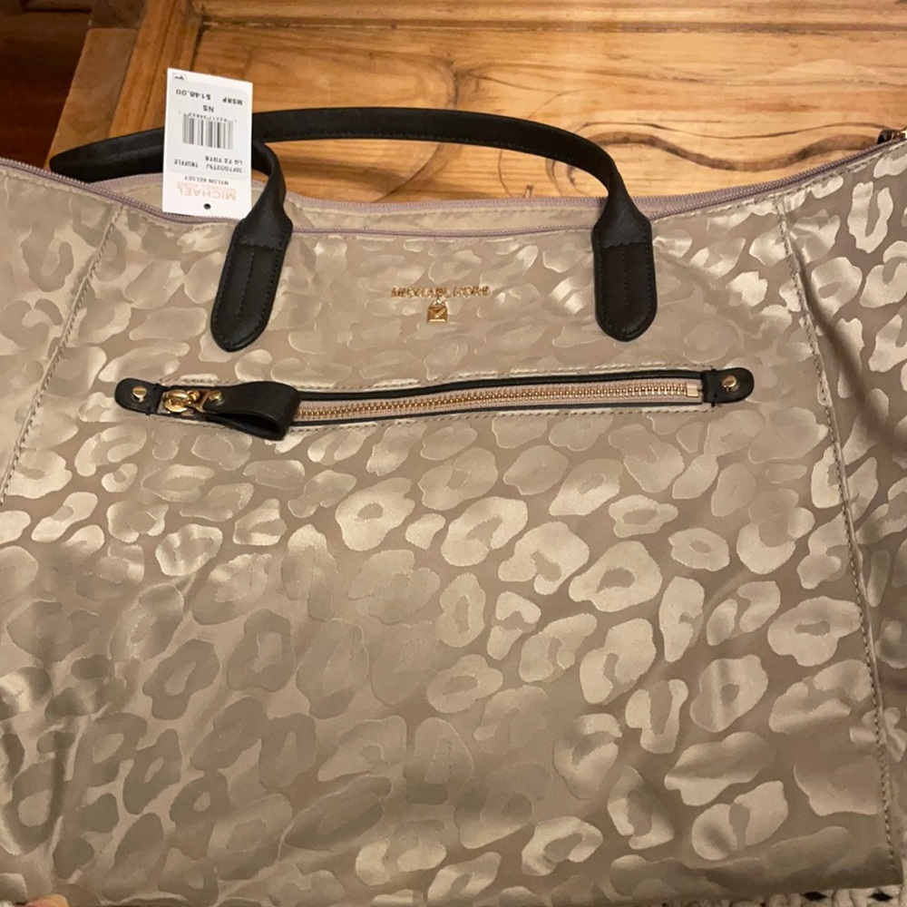 Nilon truffle cheetah print tote bag